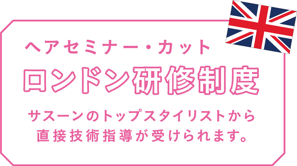 ヘアセミナー・カット ロンドン研修制度 サスーンのトップスタイリストから直接技術指導が受けられます。